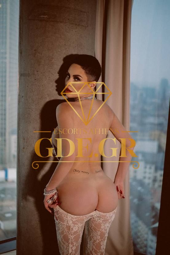 SENSUAL EROTIC KINKY BDSM SHORT HAIR FEM TOP VIP SKINNY MODEL CALLGIRL VISITA ESCORT IN ATHENS ANGIE