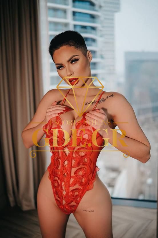 SENSUAL EROTIC KINKY BDSM SHORT HAIR FEM TOP VIP SKINNY MODEL CALLGIRL VISITA ESCORT IN ATHENS ANGIE