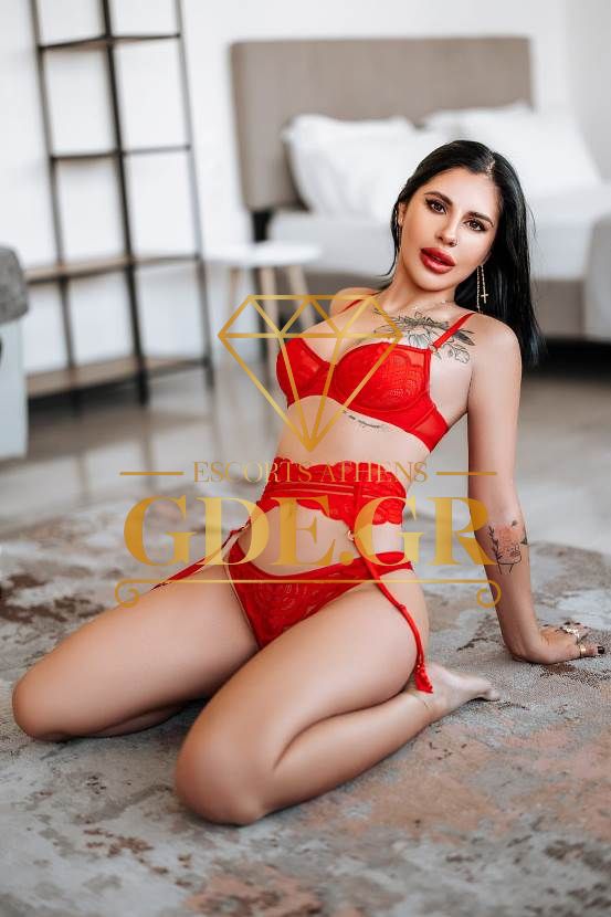 SENSUAL EROTIC SKINNY TATTED BLACK HAIR SHORT HAIR SEXY PETITE MODEL TOP VIP CALLGIRL VISITA ESCORT IN ATHENS MIKA