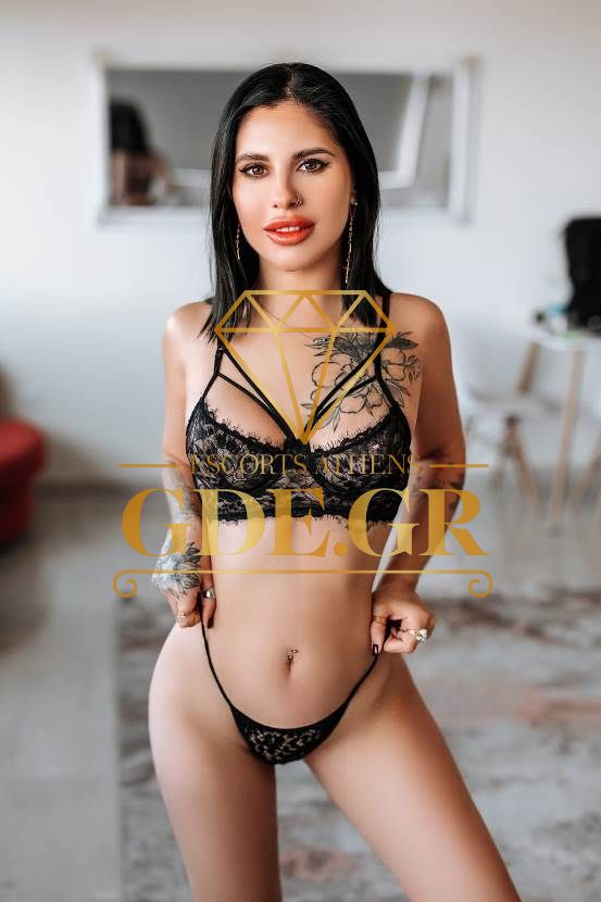 SENSUAL EROTIC SKINNY TATTED BLACK HAIR SHORT HAIR SEXY PETITE MODEL TOP VIP CALLGIRL VISITA ESCORT IN ATHENS MIKA